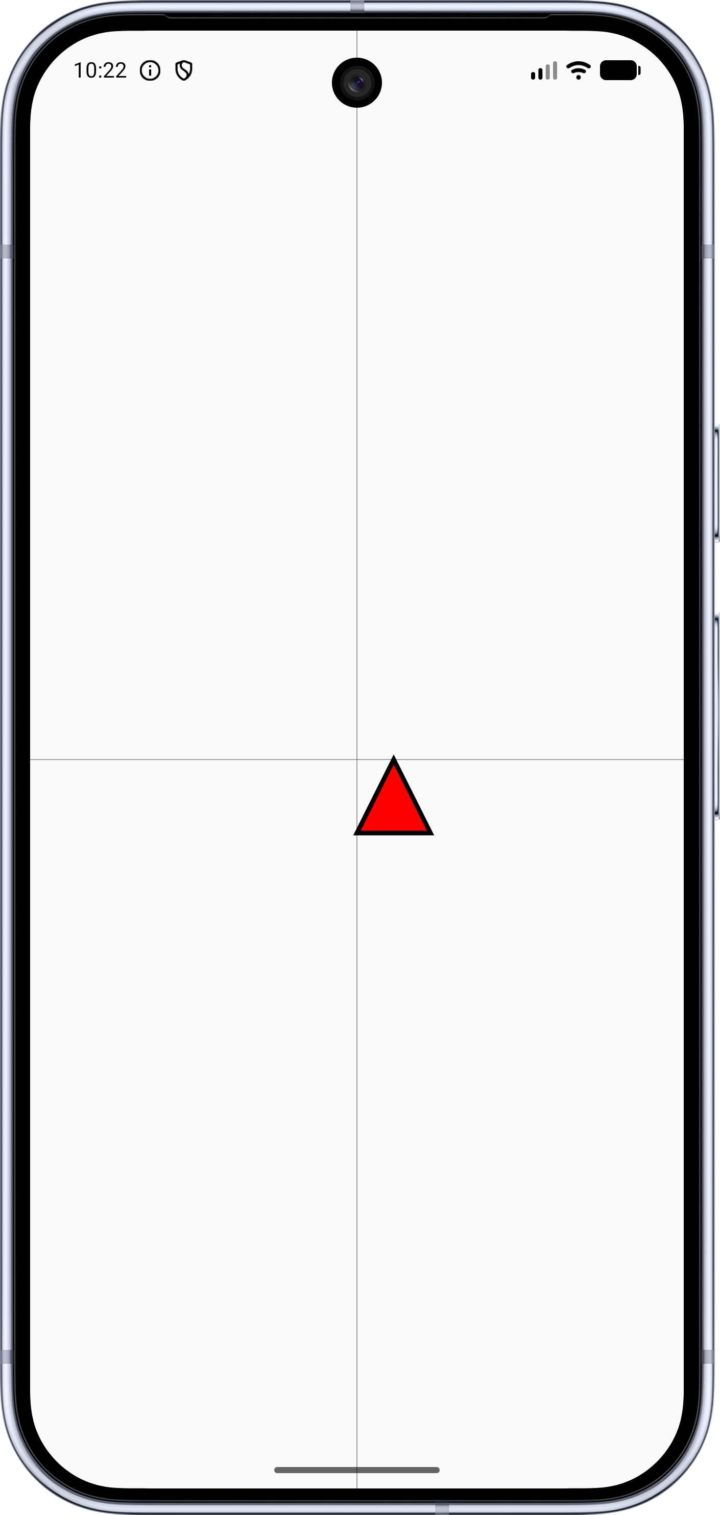 Triangle is a little off-center
