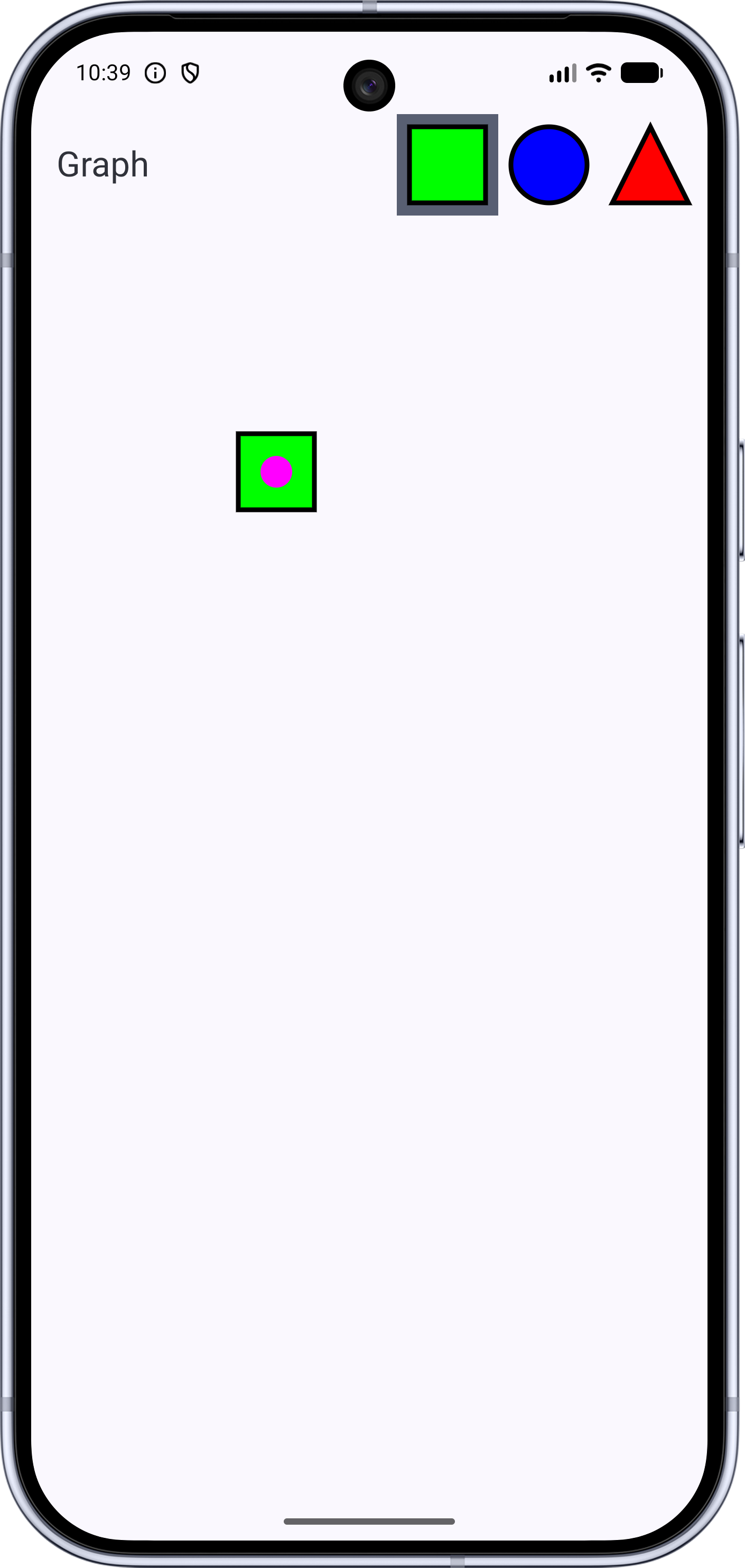 Finger is at upper-left corner