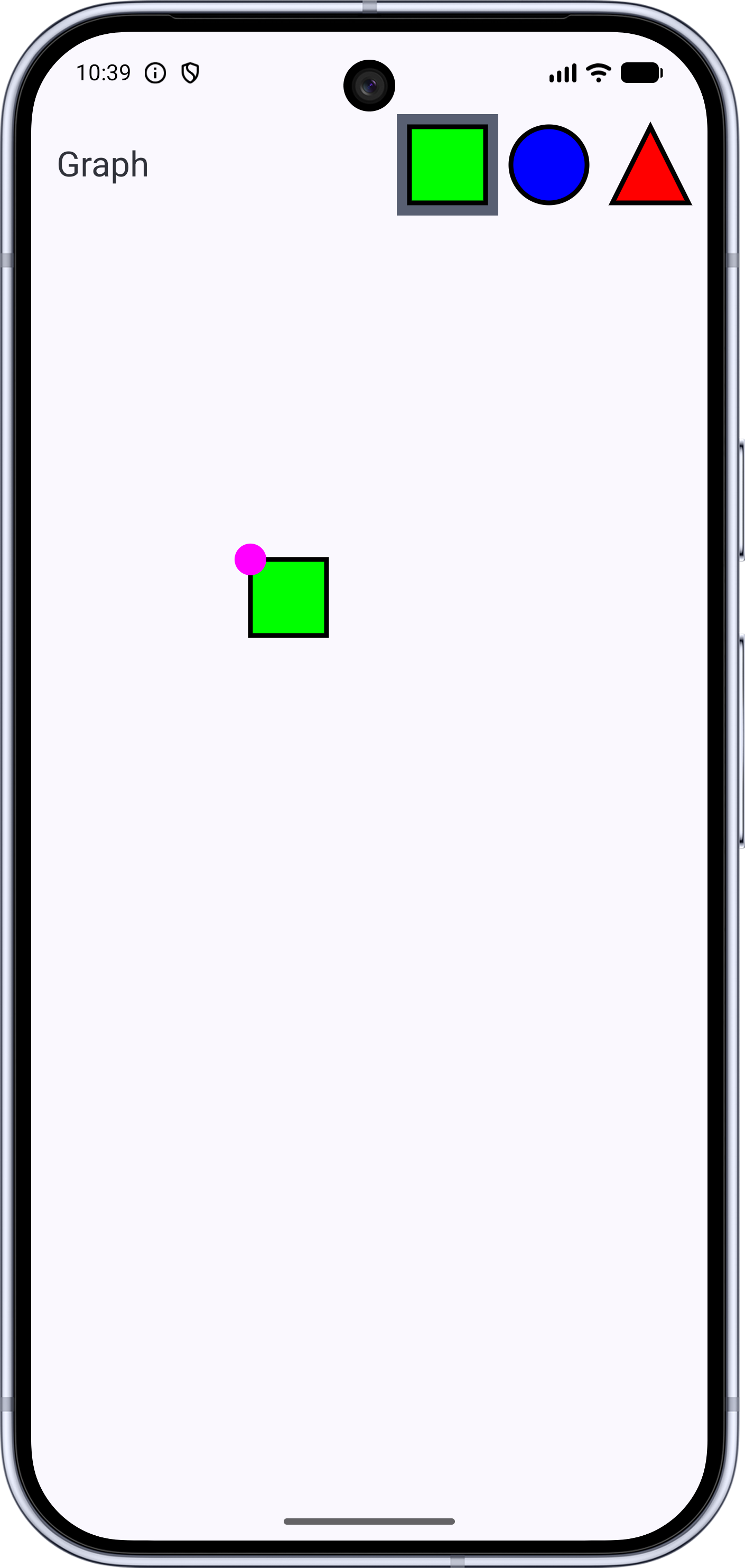 Finger is at upper-left corner