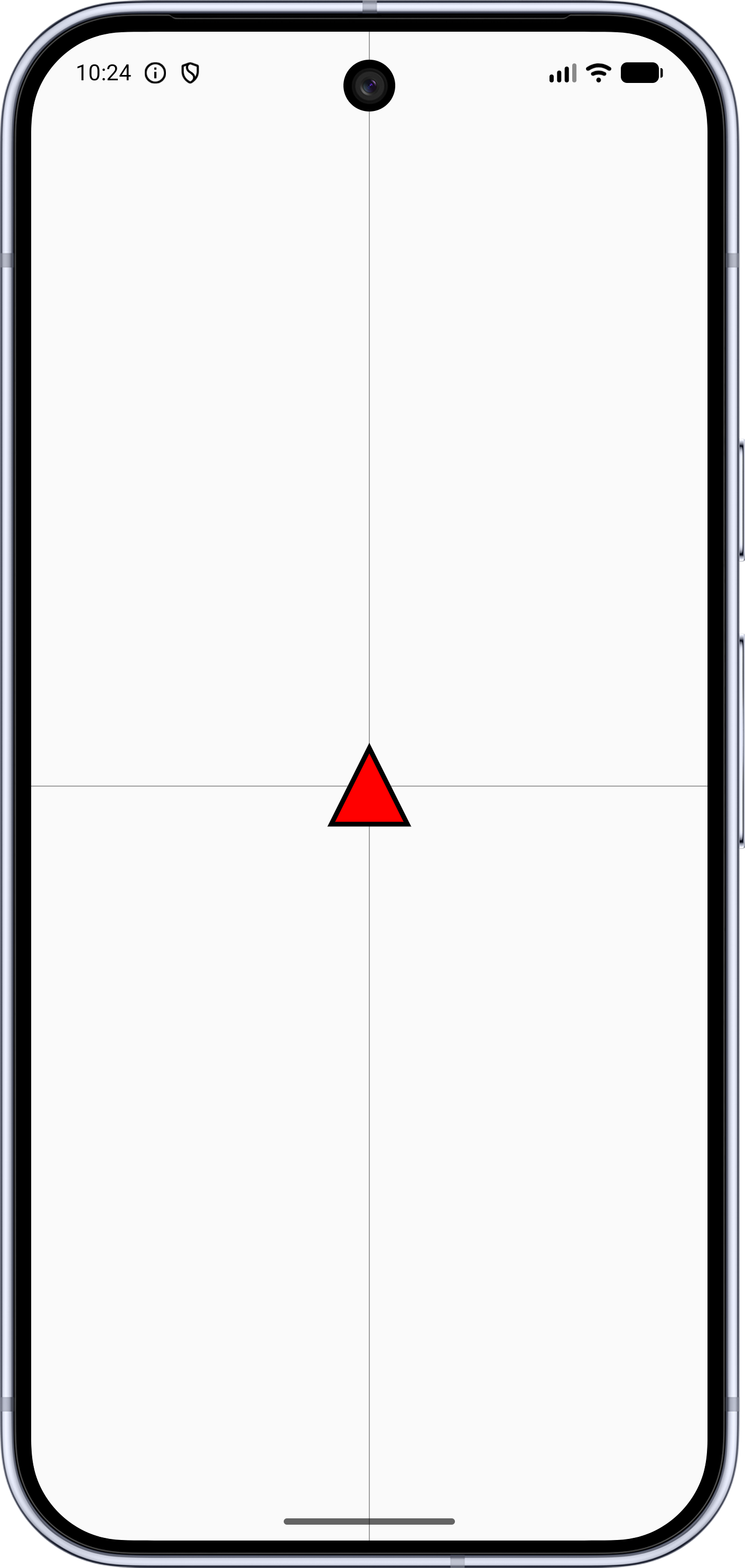 Triangle is properly centered