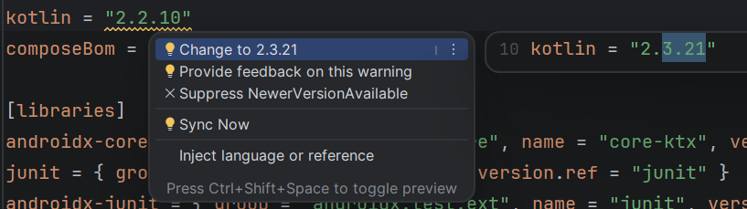 New Kotlin Version Available