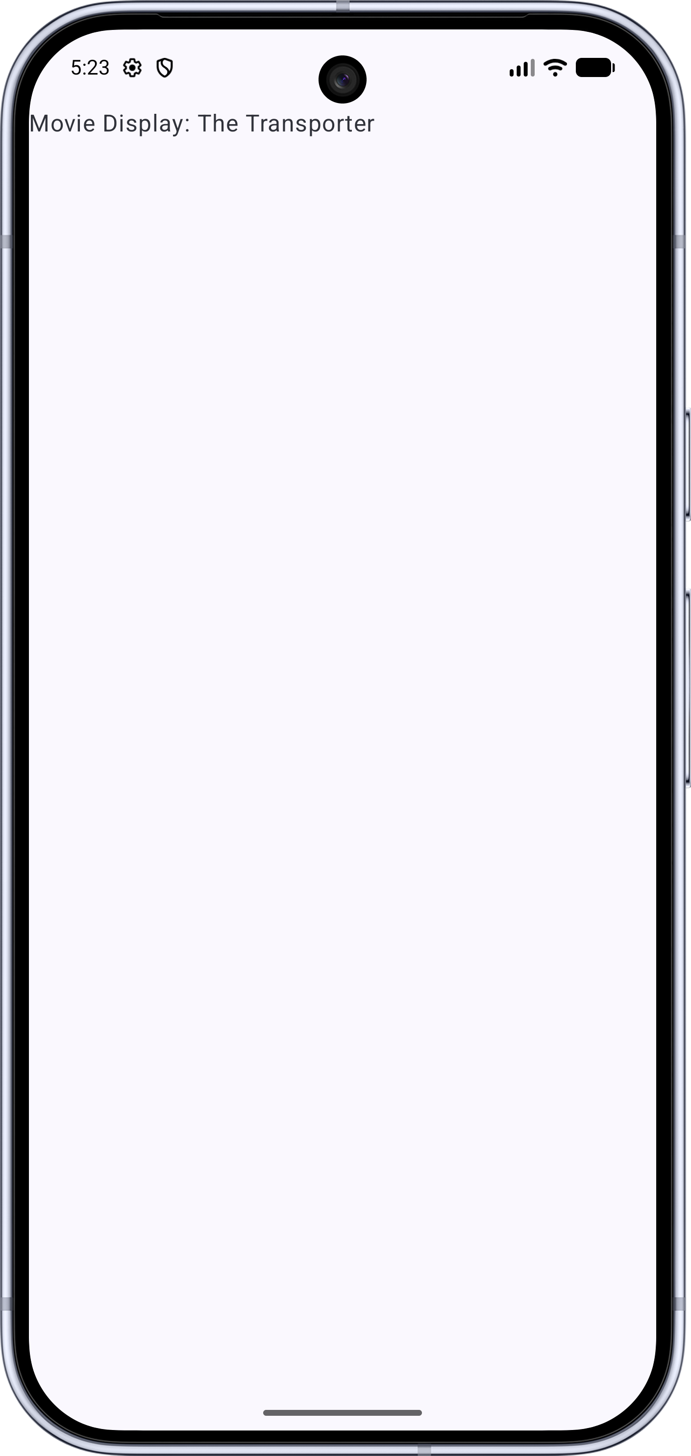 Movie Display Screen